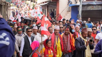 गठबन्धनका मेयर-उपमेयर उम्मेदवार तेजेन्द्र र रूपेशको पक्षमा देखिएको जनलहर